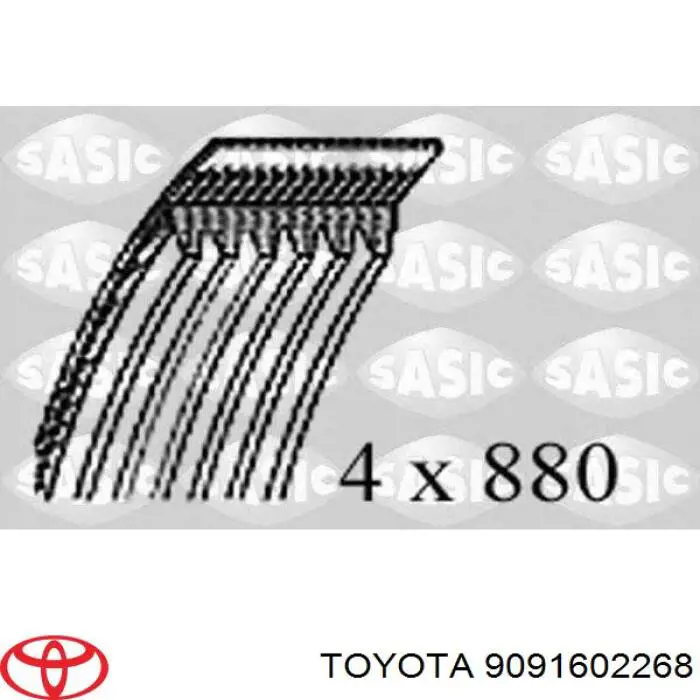 9091602268 Toyota ремінь приводний, агрегатів