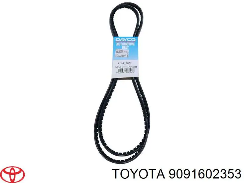 Ремінь приводний, агрегатів 9091602353 Toyota