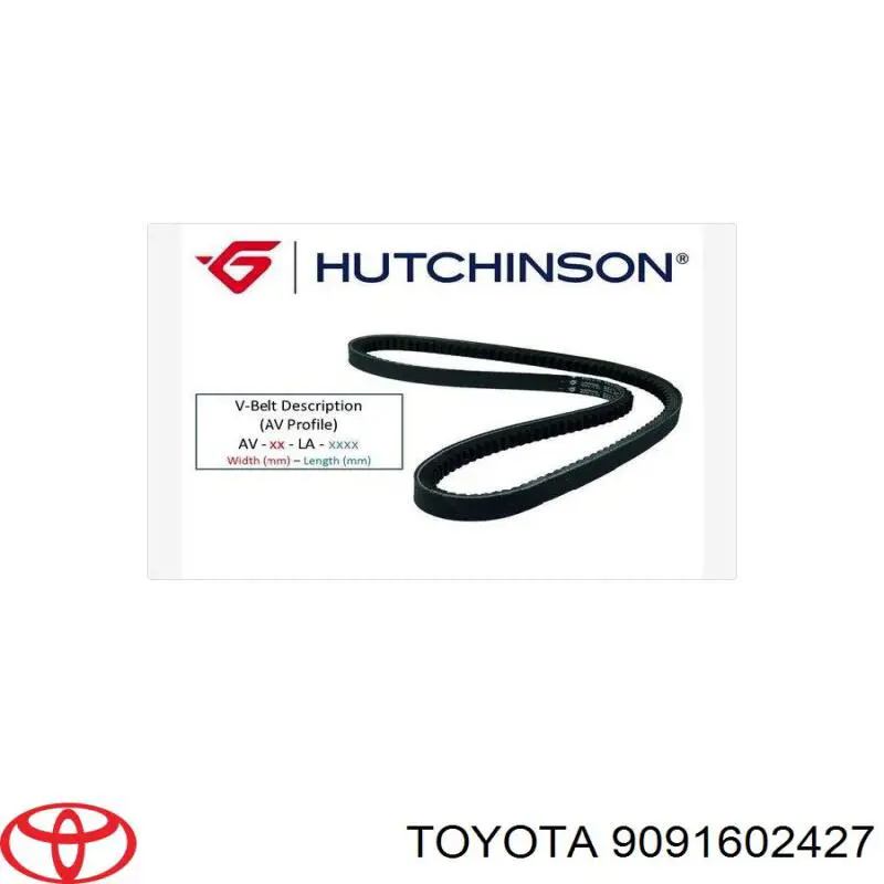 9091602427 Toyota Поліклиновий ремінь