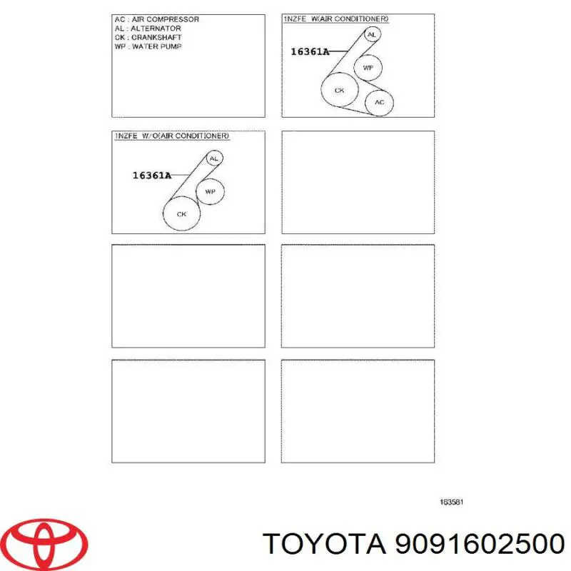 Купити 9091602500 Toyota Ремінь генератора