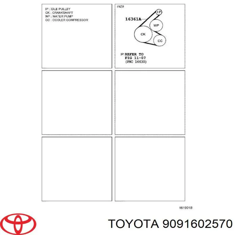 9091602570 Toyota ремінь приводний, агрегатів