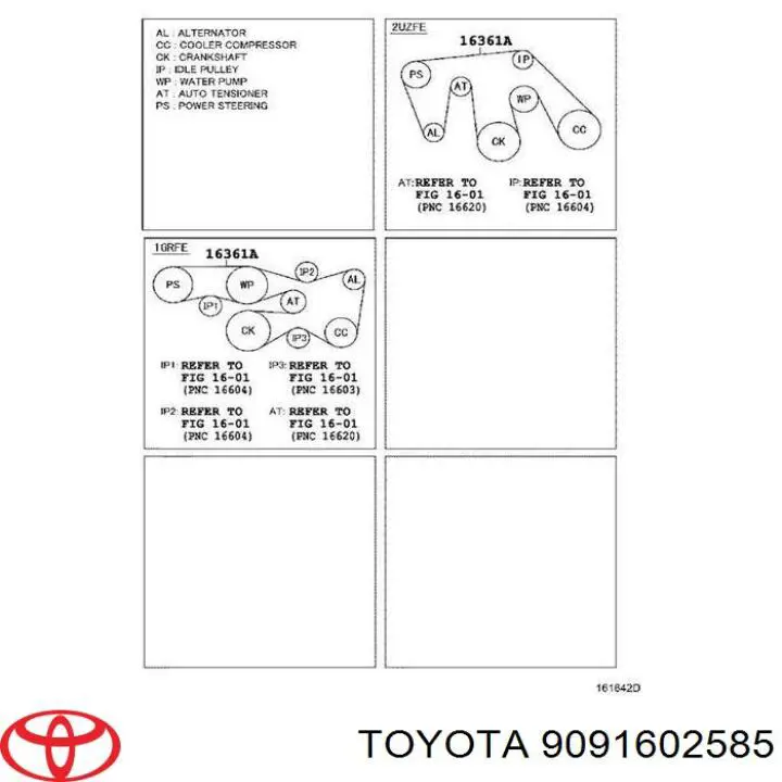 9091602585 Toyota ремінь приводний, агрегатів