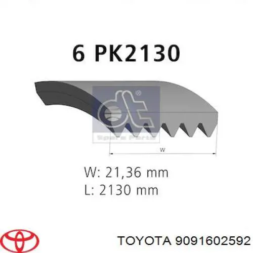 Купити 9091602592 Toyota Ремінь генератора