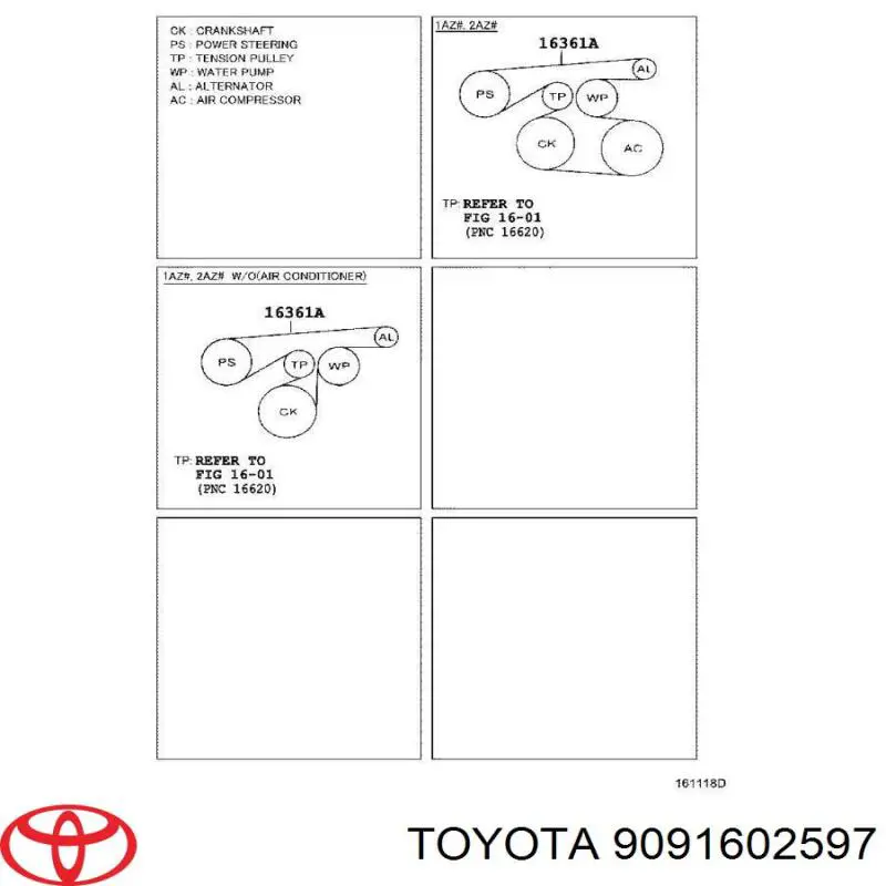 Клиновий ремінь Toyota 9091602597 ціна, від 16.47 USD