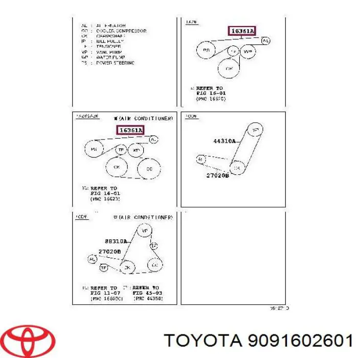 9091602601 Toyota ремінь приводний, агрегатів