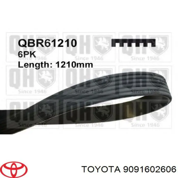 Клиновий ремінь Toyota 9091602606 ціна, від 13.06 USD
