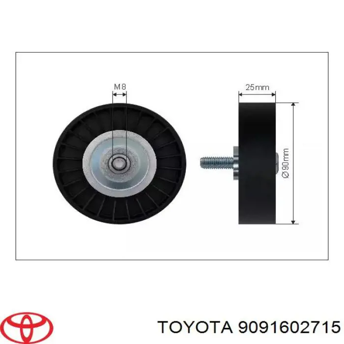 9091602715 Toyota ремінь приводний, агрегатів