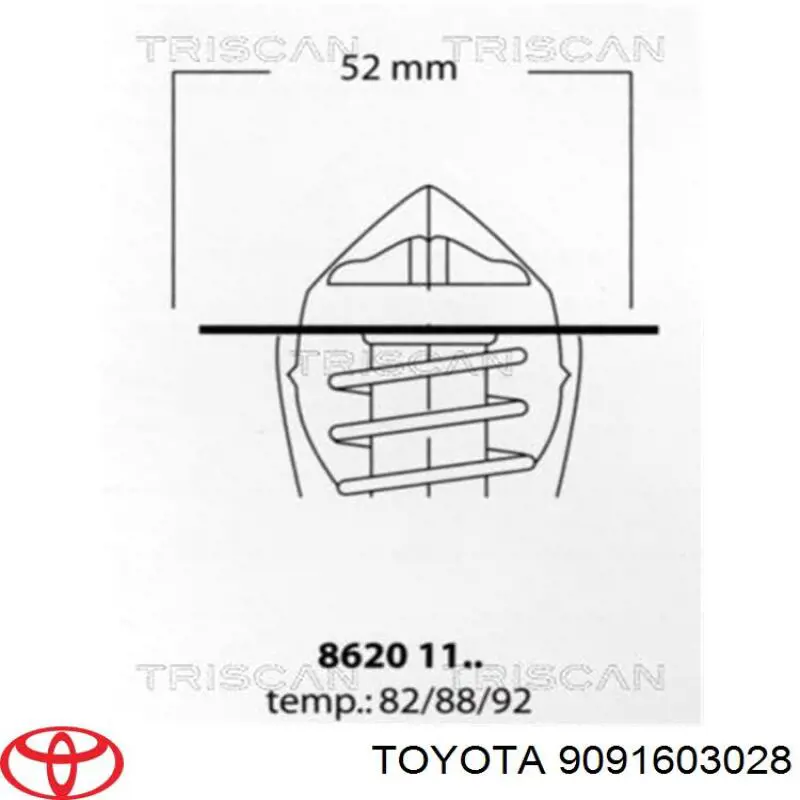 9091603028 Toyota Авто термостат