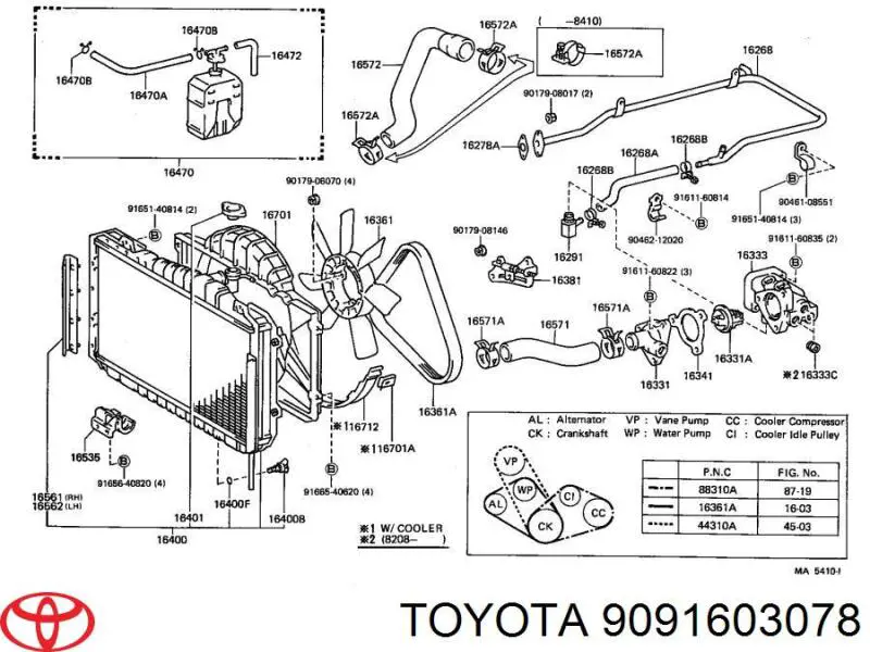 Автомобільний термостат Toyota 9091603078 ціна, від 5.98 USD