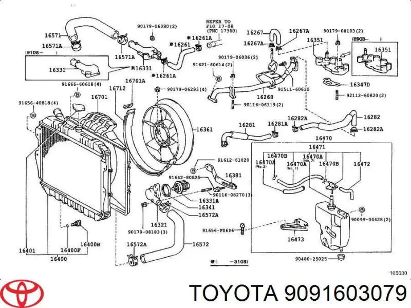 Термостат 9091603079 Toyota