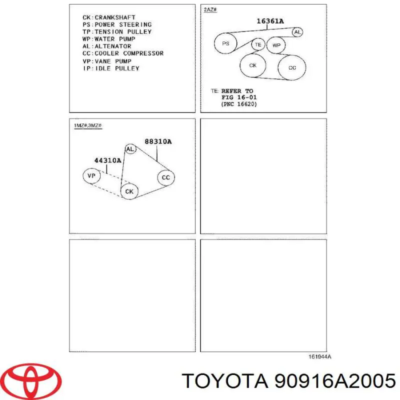 90916A2005 Toyota ремінь приводний, агрегатів