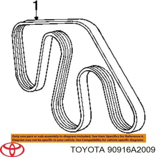 Ремінь приводний, агрегатів Toyota Camry (V30) (Тойота Камрі)