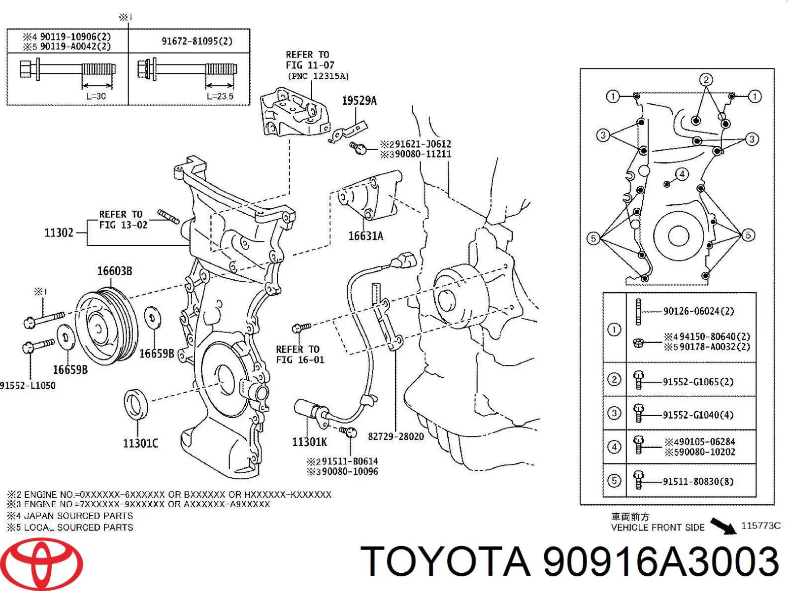 Купити 90916A3003 Toyota Термостат в корпусі