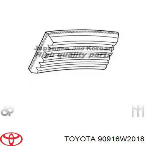 Клиновий ремінь Toyota 90916W2018 ціна, від 19.47 USD