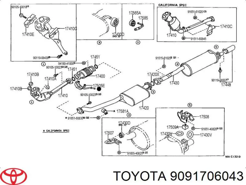 Кільце глушника Toyota 9091706043