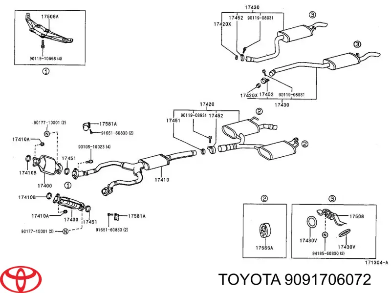 Купити 9091706072 Toyota Прокладка штанів