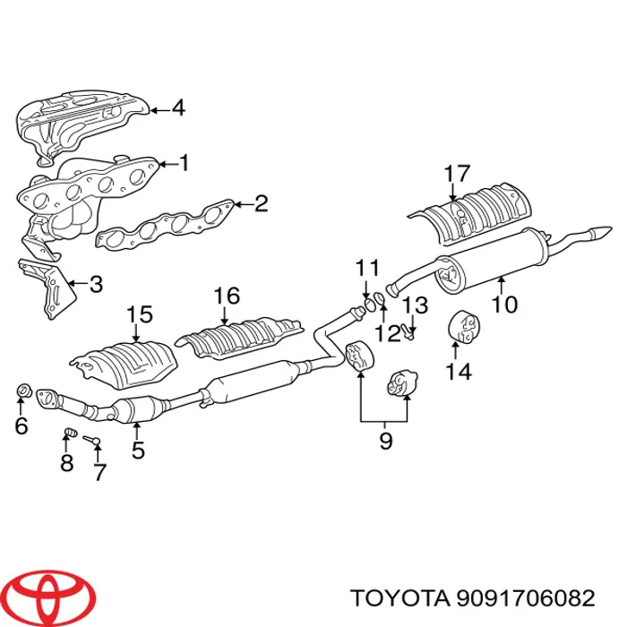 Кільце приймальної труби глушника Toyota Yaris VERSO (NCP2) (Тойота Яріс)