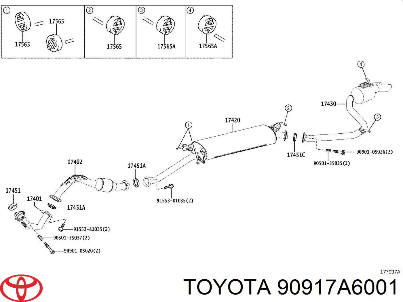  90917A6001 Toyota