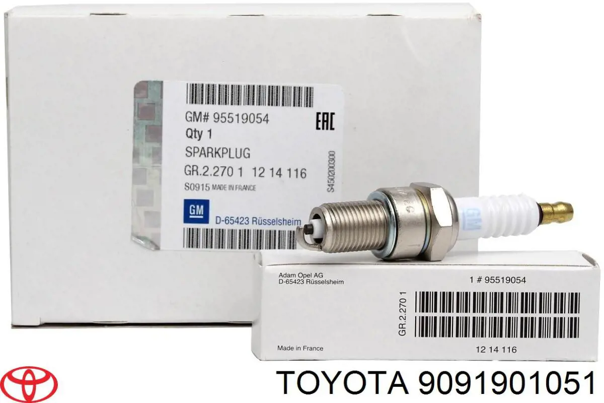 Свічки запалювання 9091901051 Toyota