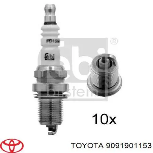 Свічки автомобільні Toyota 9091901153 ціна, від 2.62 USD
