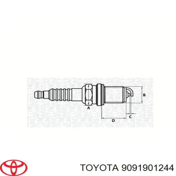 9091901244 Toyota свіча запалювання