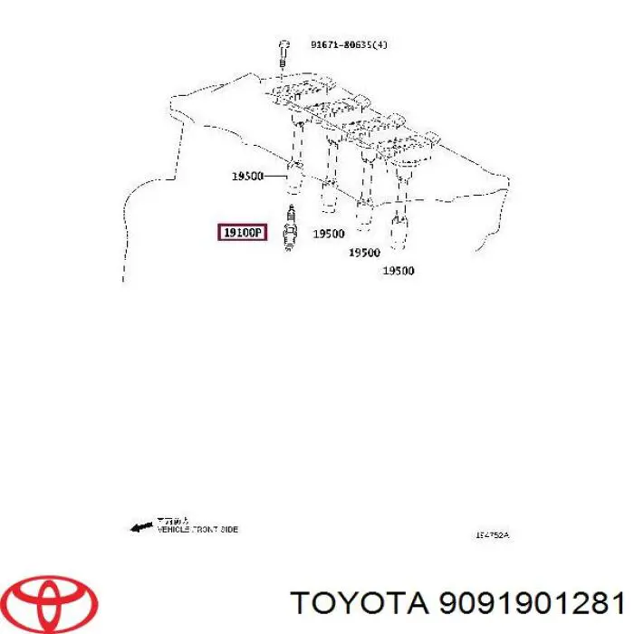 Свічки автомобільні Toyota 9091901281 ціна, від 10.56 USD