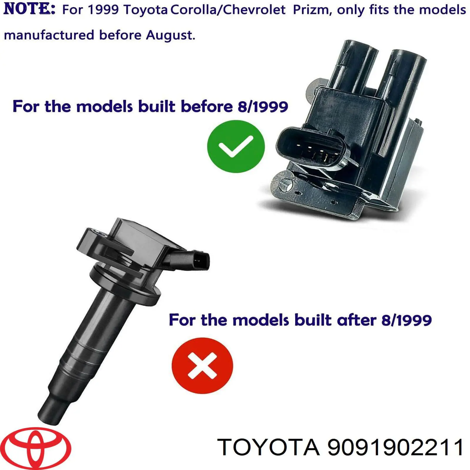 Купити 9091902214 Toyota Котушка запалювання
