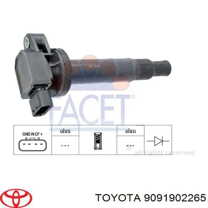 Купити 9091902265 Toyota Котушка запалювання