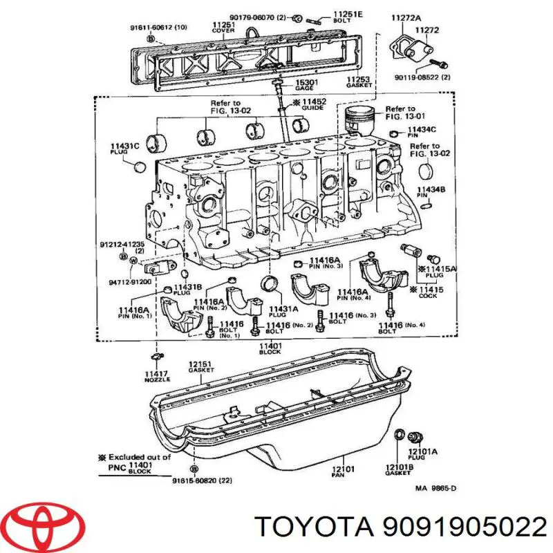  9091905022 Toyota