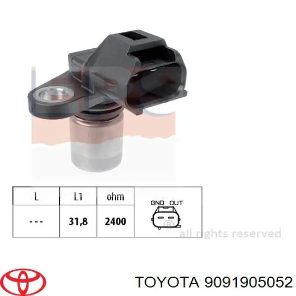 9091905052 Toyota датчик положення (оборотів коленвалу)