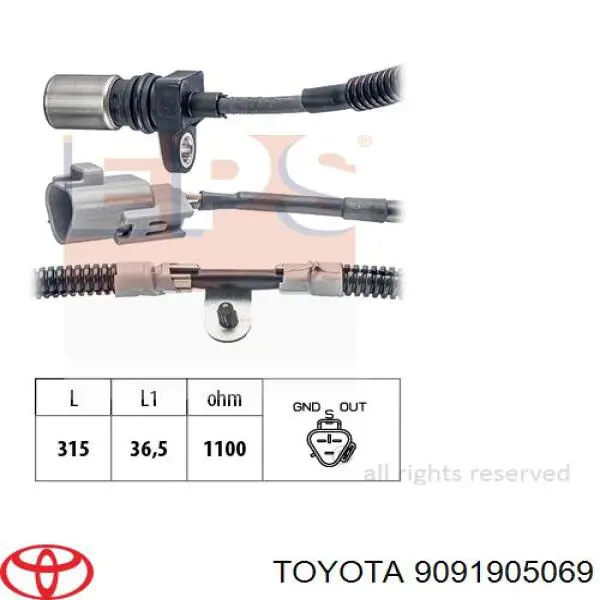 9091905069 Toyota ДПКВ