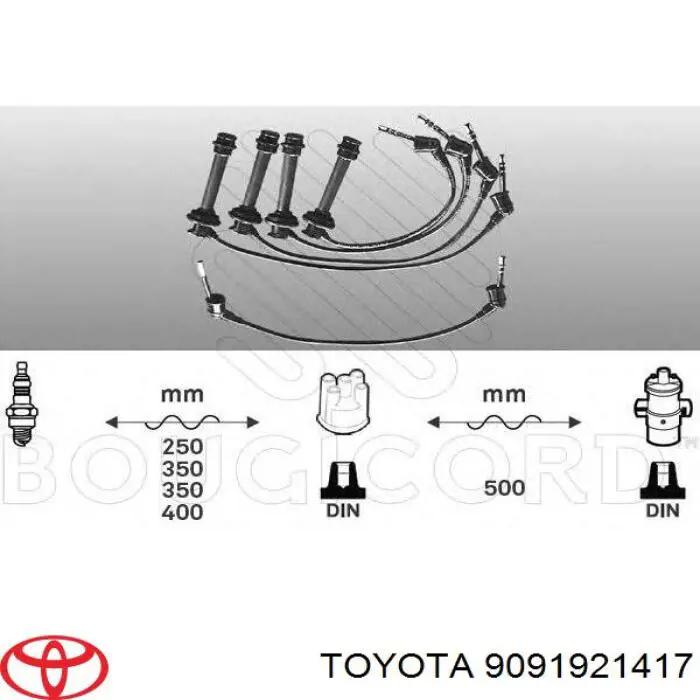 Купити 9091921417 Toyota Провід високовольтні, комплект