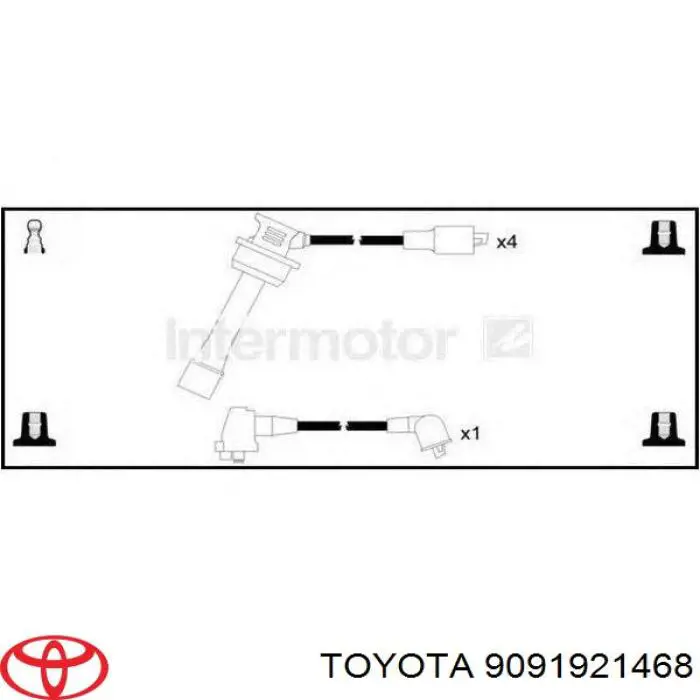 Дріт високовольтний, комплект 9091921468 Toyota