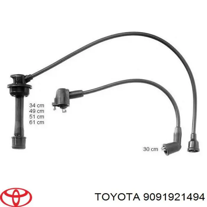 Дріт високовольтний, комплект 9091921494 Toyota