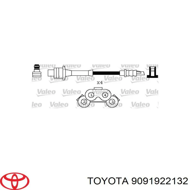 9091922132 Toyota Проводи високовольтні