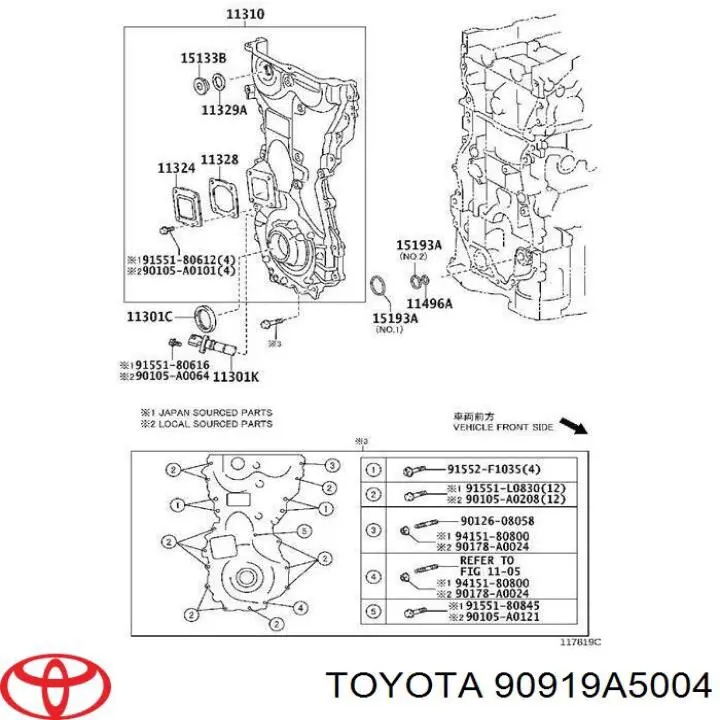 Датчик обертів колінвалу Toyota 90919A5004 ціна, від 16.47 USD