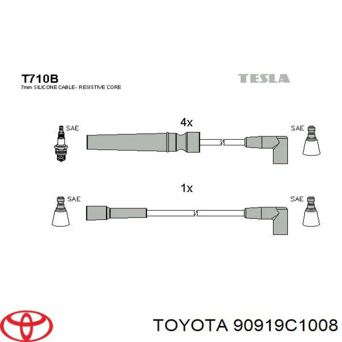 Свічки автомобільні Toyota 90919C1008 ціна, від 7.78 USD