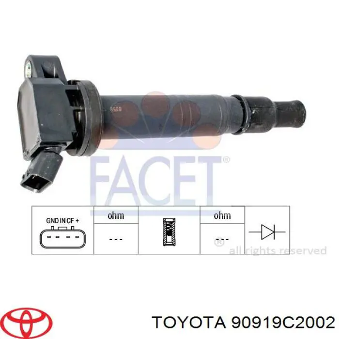 Купити 90919C2002 Toyota Котушка запалювання