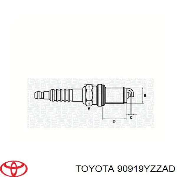90919YZZAD Toyota свіча запалювання