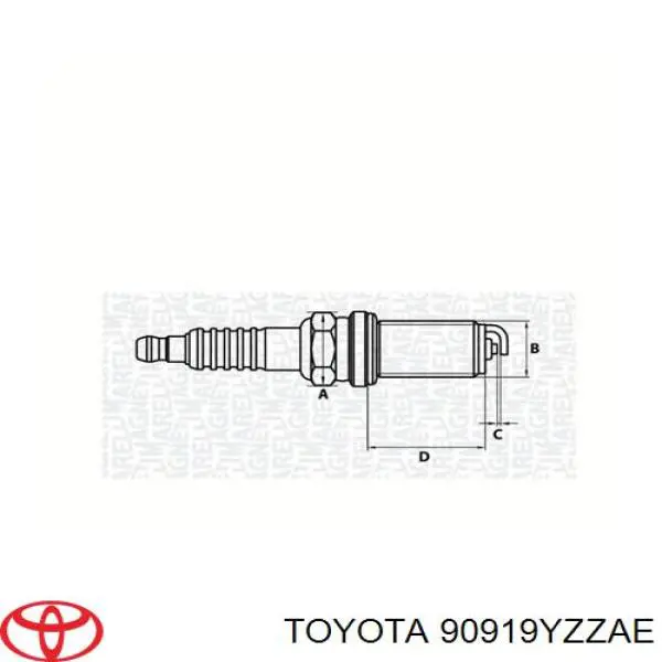 Свічки запалювання 90919YZZAE Toyota