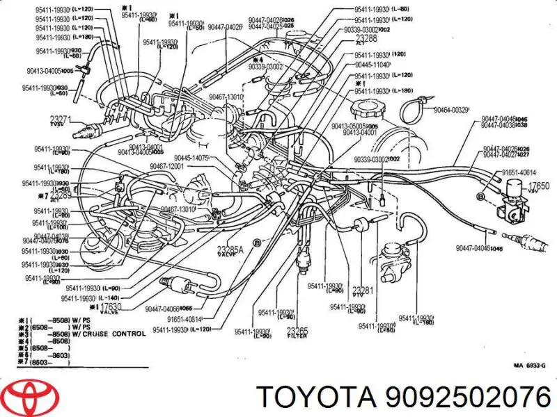  9092502076 Toyota