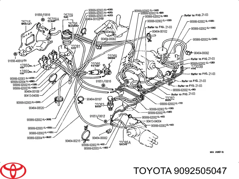  Toyota 9092505047 ціна, від 46.18 USD