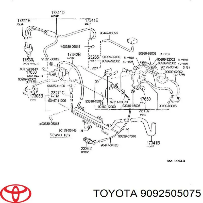  Toyota 9092505075 ціна, від 120.33 USD