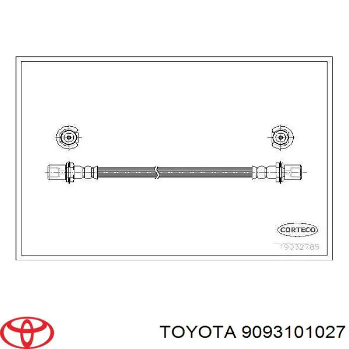 9093101027 Toyota шланг гальмівний передній