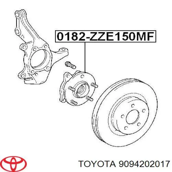 Шпилька колісна, передня 9094202017 Toyota