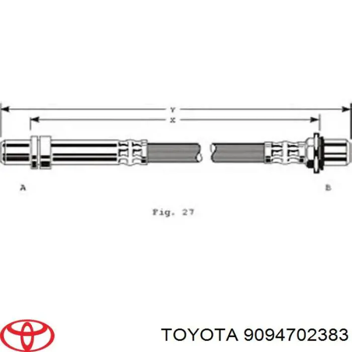 Шланг гальмівний передній 9094702383 Toyota