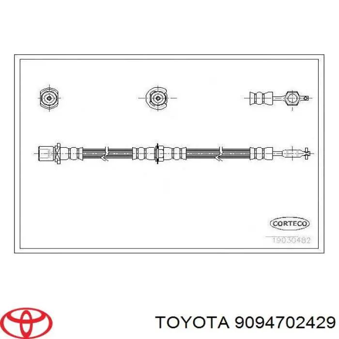 9094702429 Toyota шланг гальмівний передній