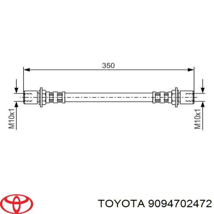 Шланг гальмівний задній Toyota Camry (V1) (Тойота Камрі)