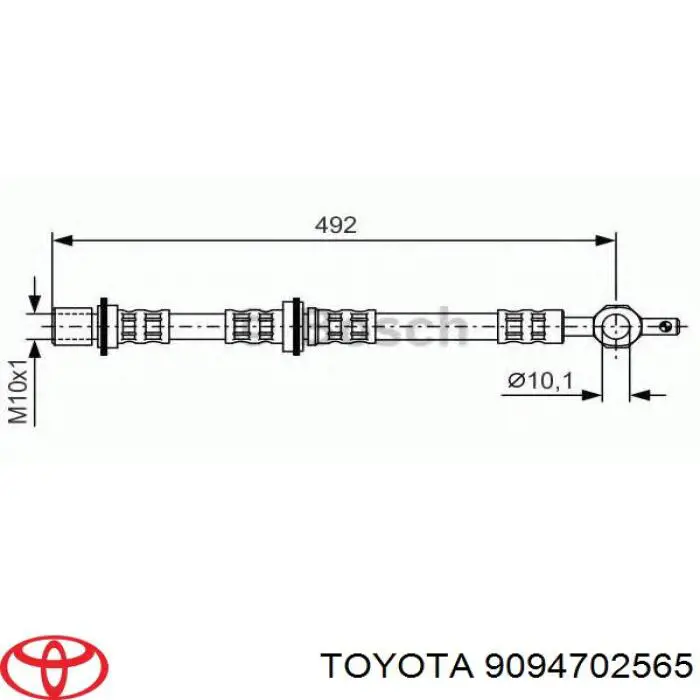 Шланг гальмівний передній Renault (RVI) 7700752987 ціна, від 9.43 USD