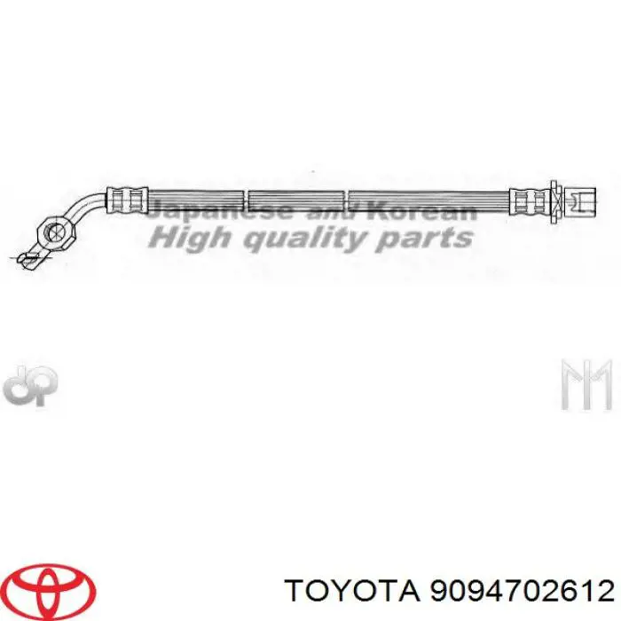 9094702612 Toyota шланг гальмівний передній, лівий